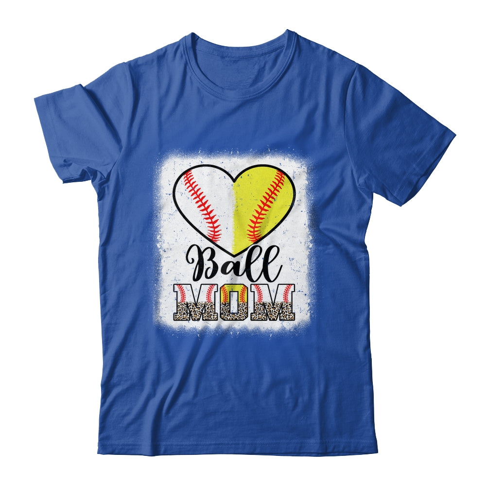 Ball Mom Heart Baseball Softball Mama Mothers Day Shirt & Tank Top | siriusteestore