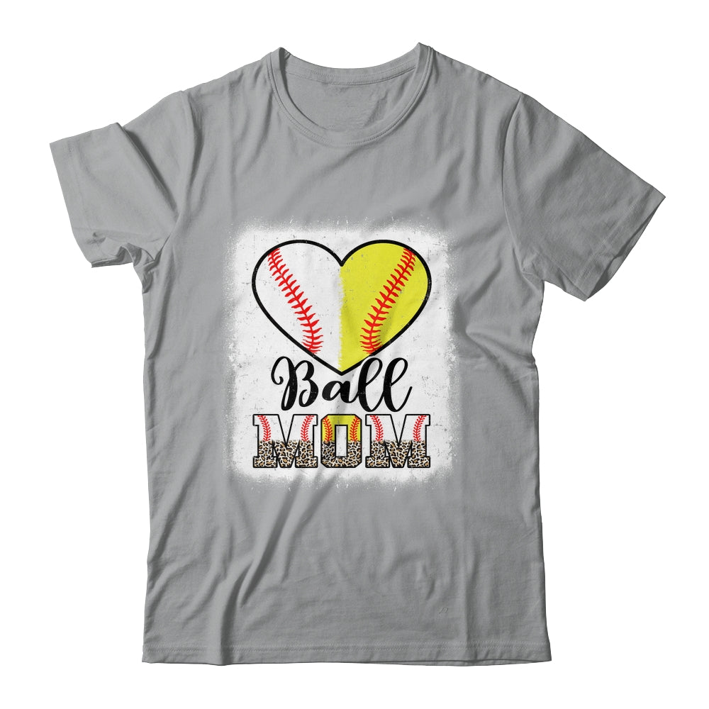 Ball Mom Heart Baseball Softball Mama Mothers Day Shirt & Tank Top | siriusteestore