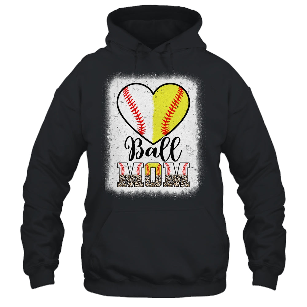 Ball Mom Heart Baseball Softball Mama Mothers Day Shirt & Tank Top | siriusteestore