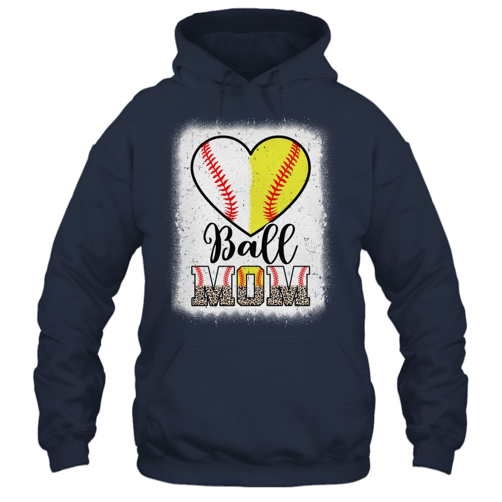 Ball Mom Heart Baseball Softball Mama Mothers Day Shirt & Tank Top | siriusteestore
