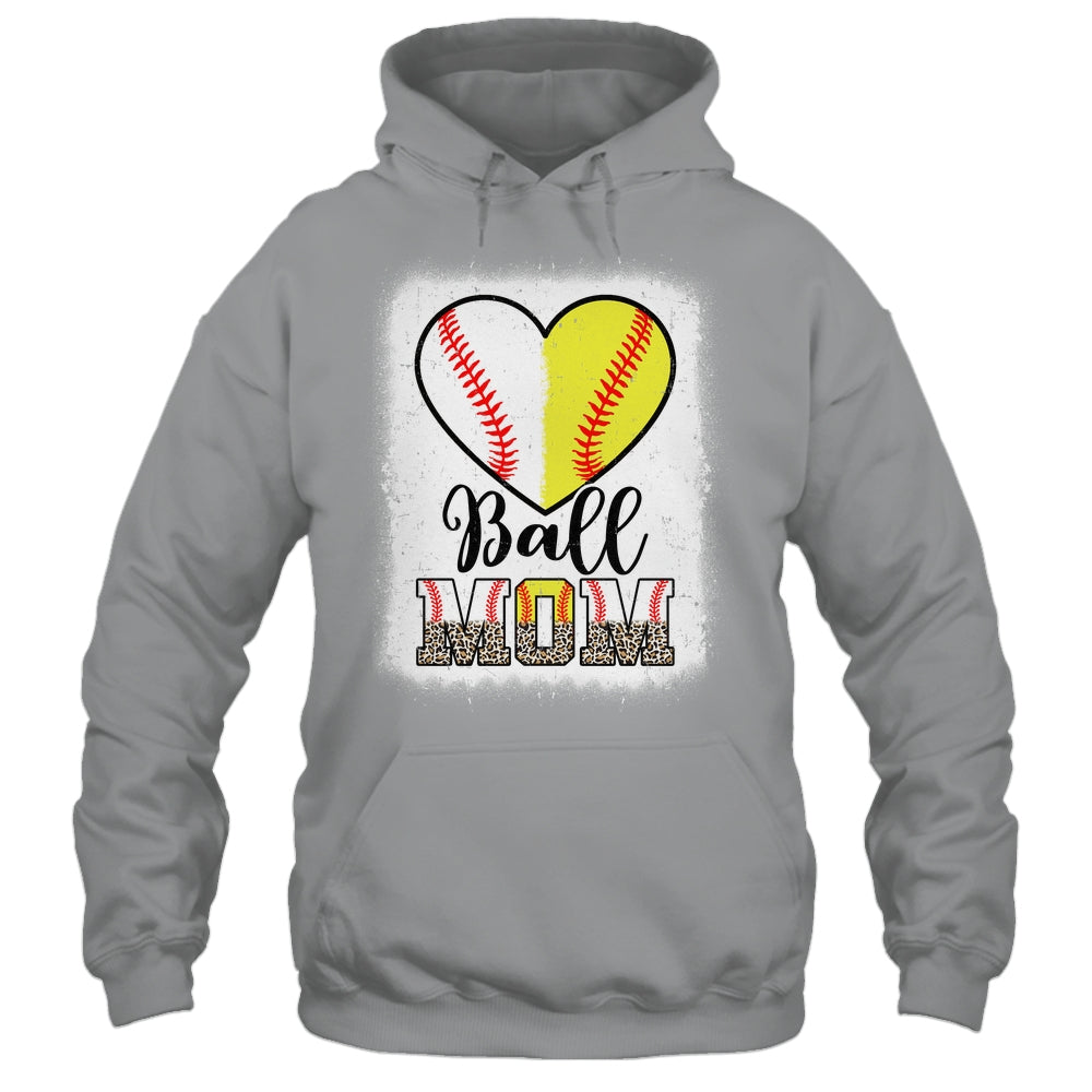 Ball Mom Heart Baseball Softball Mama Mothers Day Shirt & Tank Top | siriusteestore
