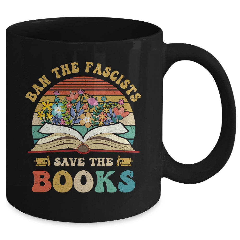Ban The Fascists Save The Books Funny Book Lover Worm Nerd Mug | siriusteestore