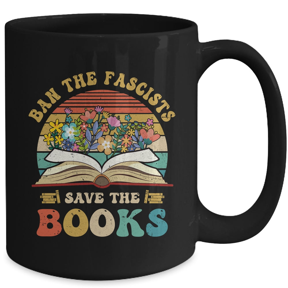 Ban The Fascists Save The Books Funny Book Lover Worm Nerd Mug | siriusteestore