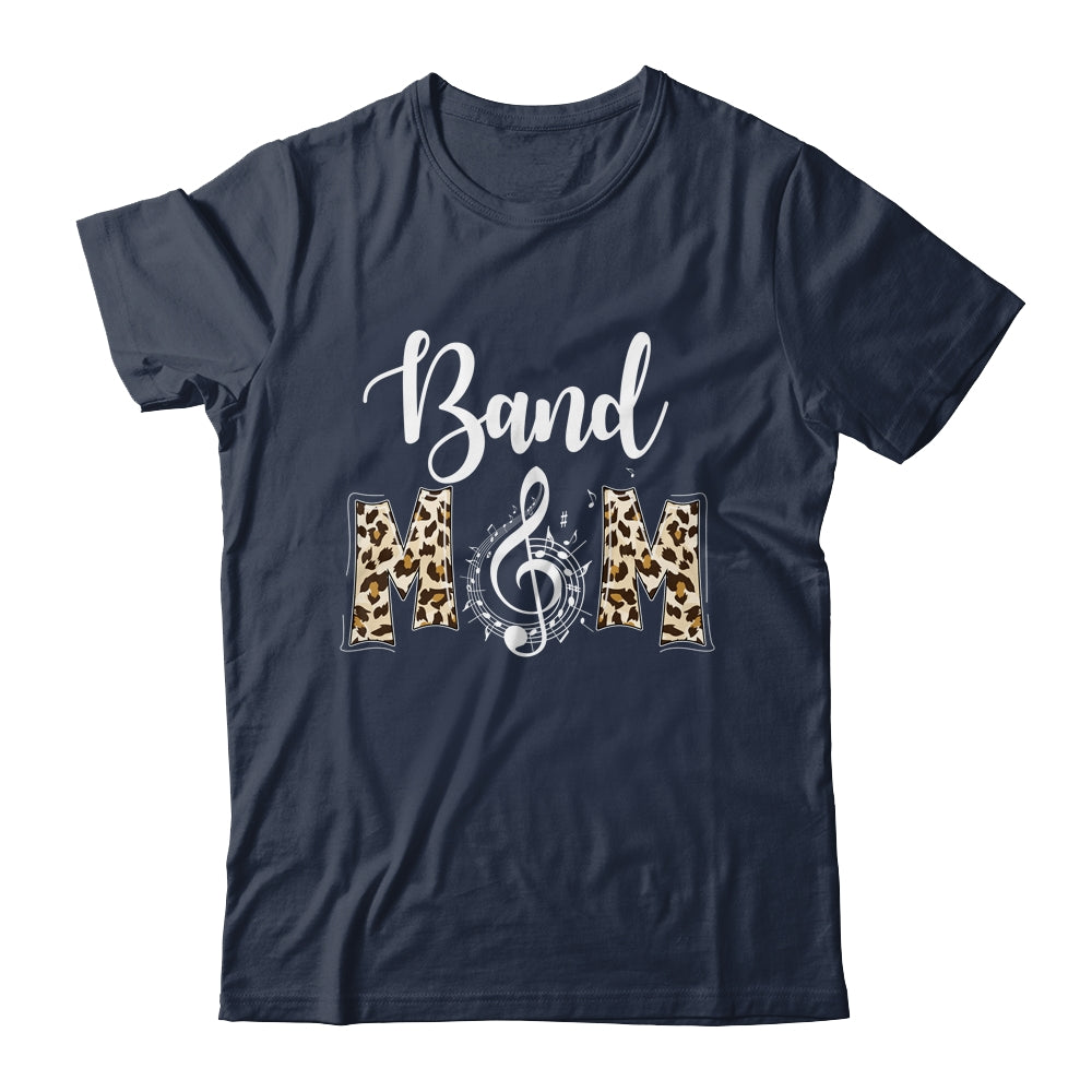 Band Mom Leopard Print Proud Band Mama Musical Marching Band Shirt & Tank Top | siriusteestore