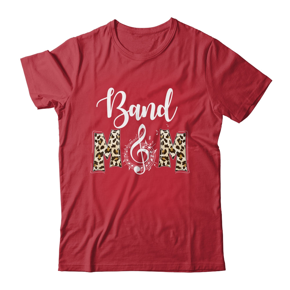 Band Mom Leopard Print Proud Band Mama Musical Marching Band Shirt & Tank Top | siriusteestore