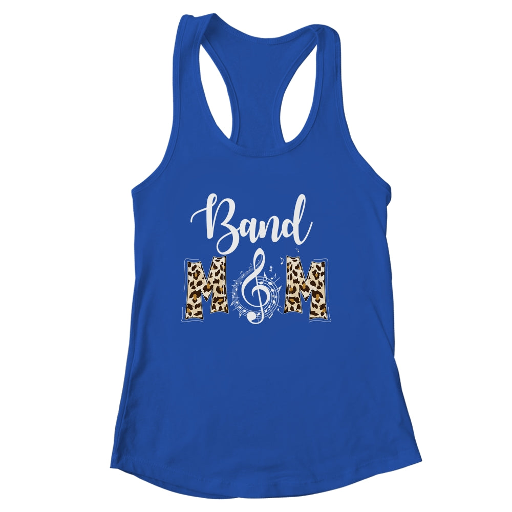 Band Mom Leopard Print Proud Band Mama Musical Marching Band Shirt & Tank Top | siriusteestore