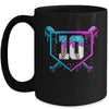 Baseball 10th Birthday Ice Cream Drip 10 Year Old Birthday Boy Mug | siriusteestore