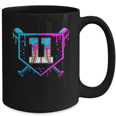 Baseball 11th Birthday Ice Cream Drip 11 Year Old Birthday Boy Mug | siriusteestore