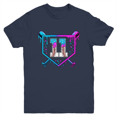 Baseball 11th Birthday Ice Cream Drip 11 Year Old Birthday Boy Youth Shirt | siriusteestore