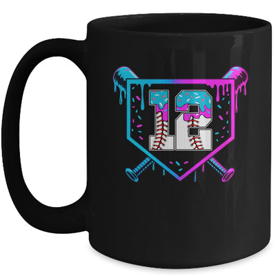 Baseball 12th Birthday Ice Cream Drip 12 Year Old Birthday Boy Mug | siriusteestore