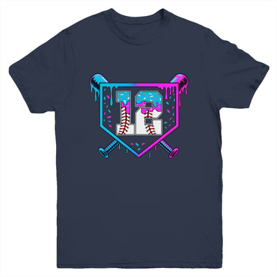 Baseball 12th Birthday Ice Cream Drip 12 Year Old Birthday Boy Youth Shirt | siriusteestore