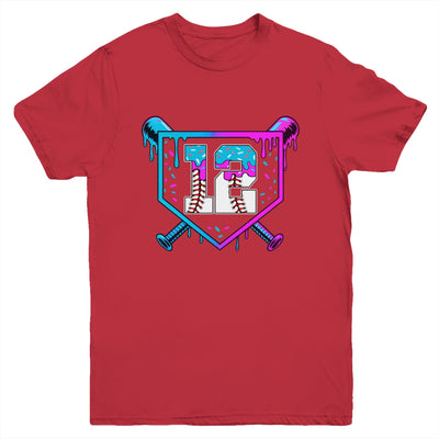 Baseball 12th Birthday Ice Cream Drip 12 Year Old Birthday Boy Youth Shirt | siriusteestore