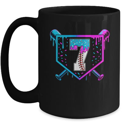 Baseball 7th Birthday Ice Cream Drip 7 Year Old Birthday Boy Mug | siriusteestore