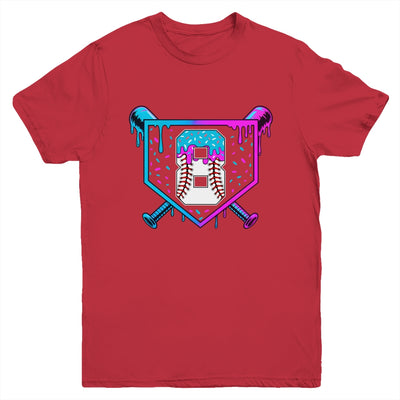Baseball 8th Birthday Ice Cream Drip 8 Year Old Birthday Boy Youth Shirt | siriusteestore
