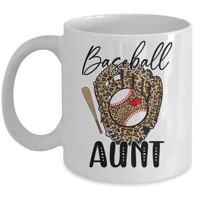 Baseball Aunt Leopard Game Day Women Lover Mothers Day Mug | siriusteestore