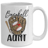 Baseball Aunt Leopard Game Day Women Lover Mothers Day Mug | siriusteestore