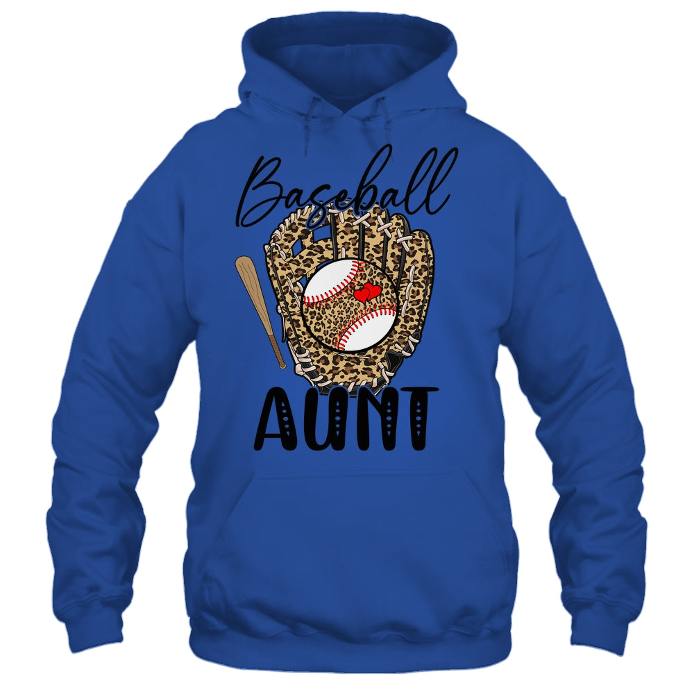 Baseball Aunt Leopard Game Day Women Lover Mothers Day Shirt & Tank Top | siriusteestore