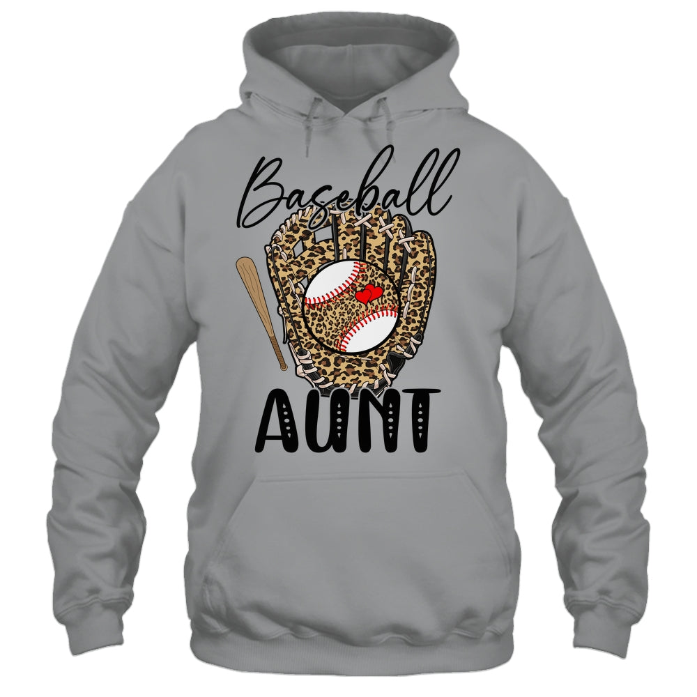 Baseball Aunt Leopard Game Day Women Lover Mothers Day Shirt & Tank Top | siriusteestore