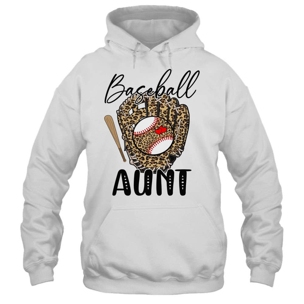Baseball Aunt Leopard Game Day Women Lover Mothers Day Shirt & Tank Top | siriusteestore