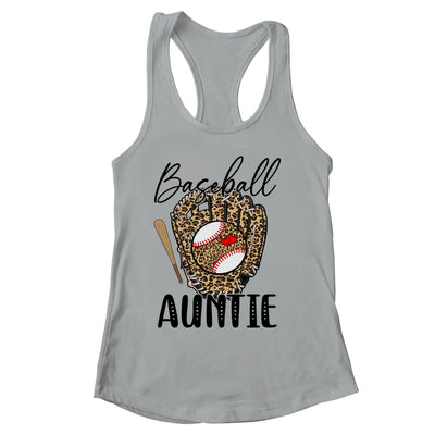 Baseball Auntie Leopard Game Day Women Lover Mothers Day Shirt & Tank Top | siriusteestore