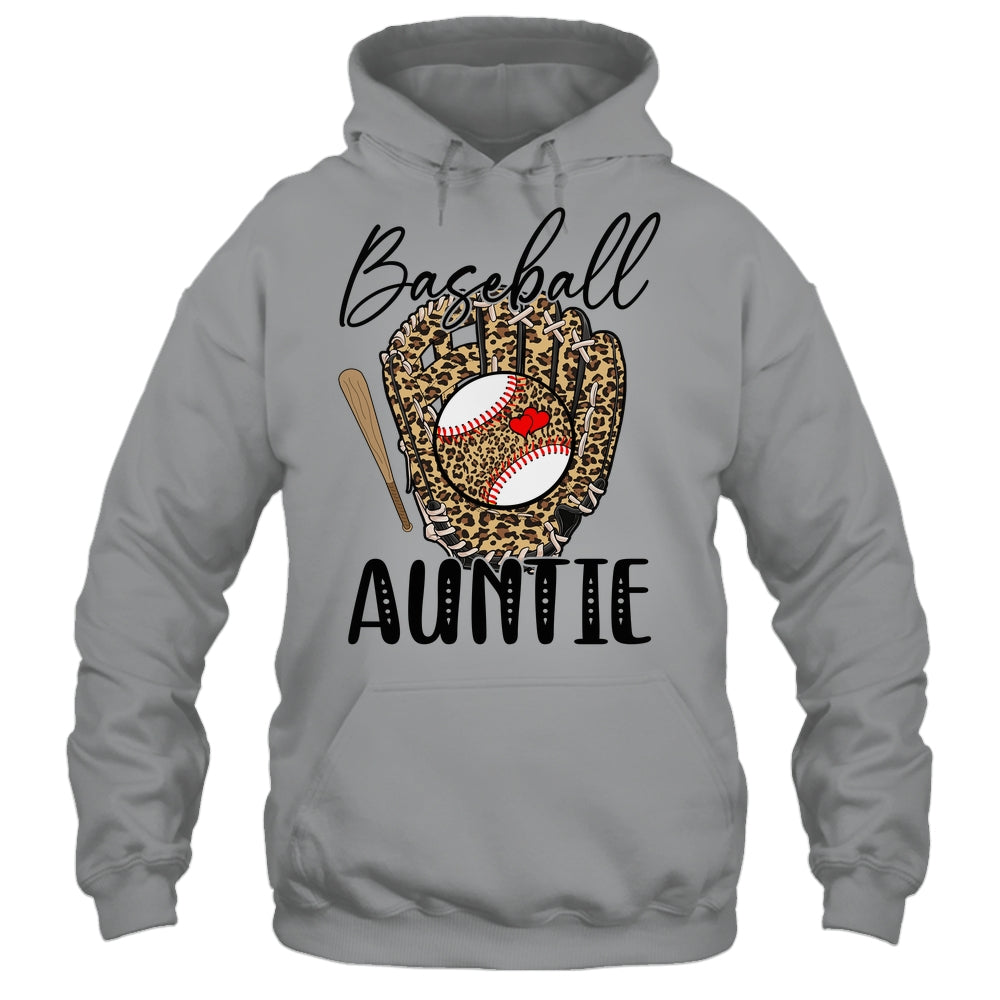 Baseball Auntie Leopard Game Day Women Lover Mothers Day Shirt & Tank Top | siriusteestore