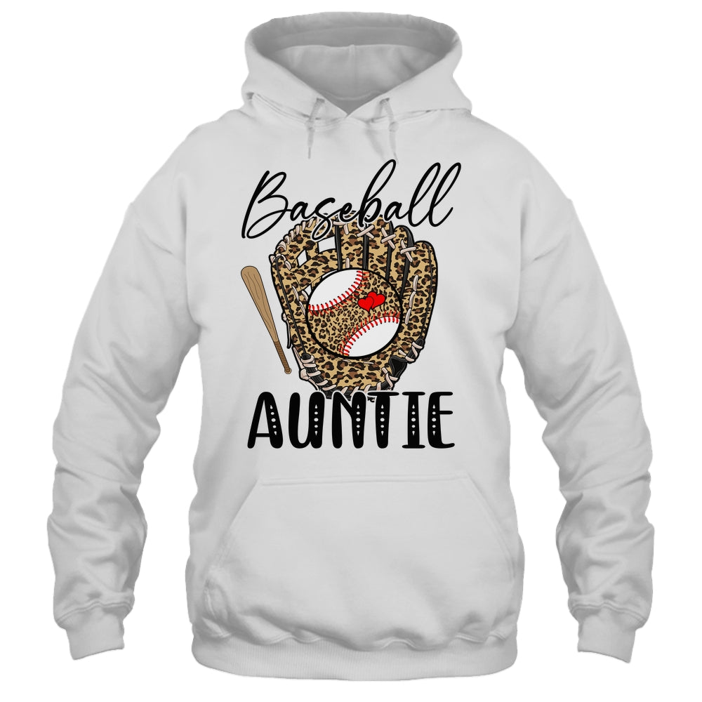 Baseball Auntie Leopard Game Day Women Lover Mothers Day Shirt & Tank Top | siriusteestore