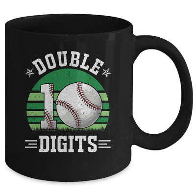 Baseball Birthday 10 Year Old Double Digits 10th Birthday Mug | siriusteestore