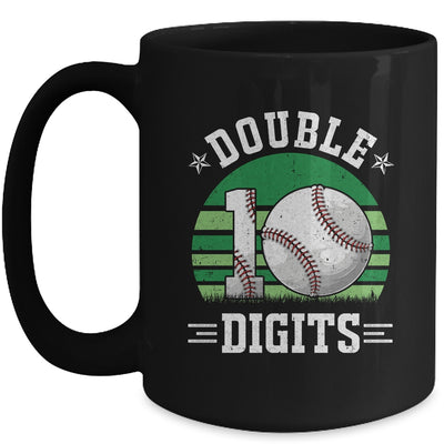 Baseball Birthday 10 Year Old Double Digits 10th Birthday Mug | siriusteestore