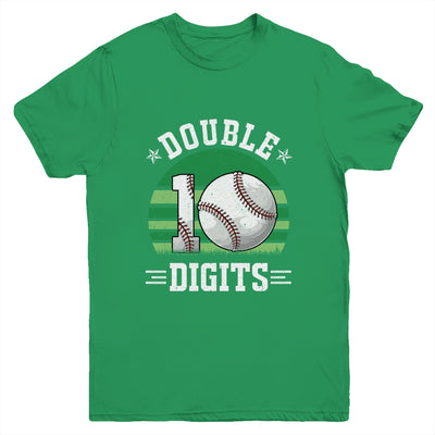 Baseball Birthday 10 Year Old Double Digits 10th Birthday Youth Shirt | siriusteestore