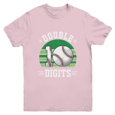 Baseball Birthday 10 Year Old Double Digits 10th Birthday Youth Shirt | siriusteestore