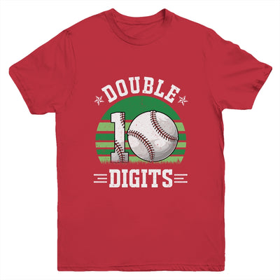 Baseball Birthday 10 Year Old Double Digits 10th Birthday Youth Shirt | siriusteestore