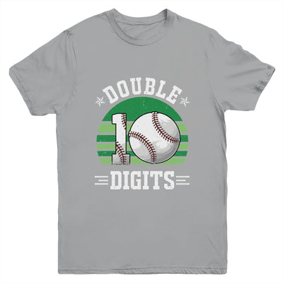 Baseball Birthday 10 Year Old Double Digits 10th Birthday Youth Shirt | siriusteestore