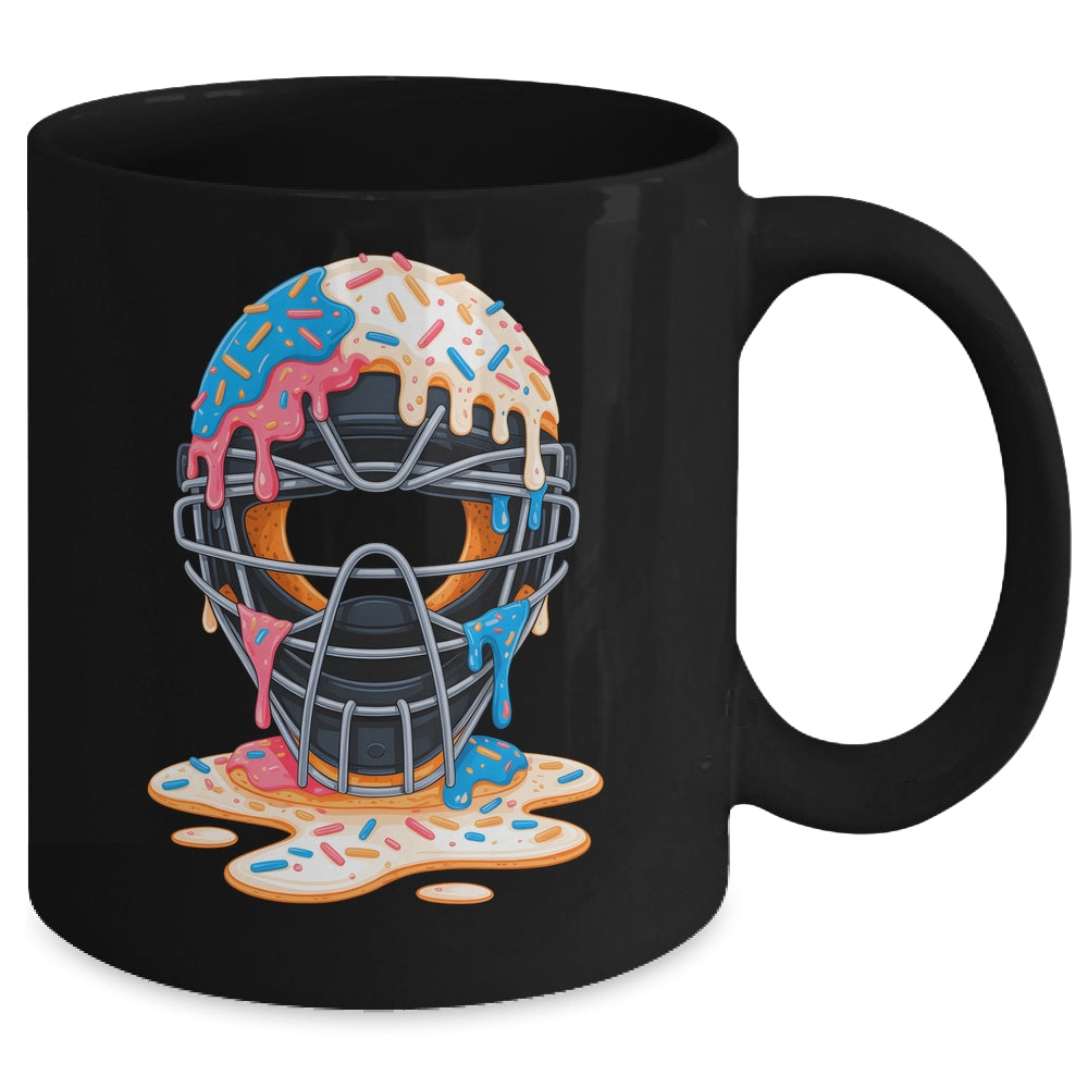 Baseball Catcher Mask Ice Cream Dripping Baseball Fan Boys Mug | siriusteestore