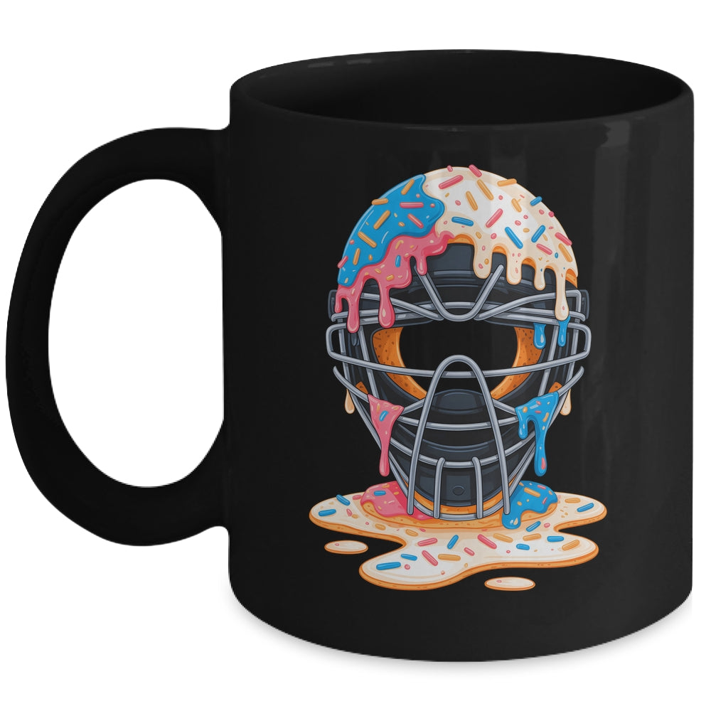 Baseball Catcher Mask Ice Cream Dripping Baseball Fan Boys Mug | siriusteestore