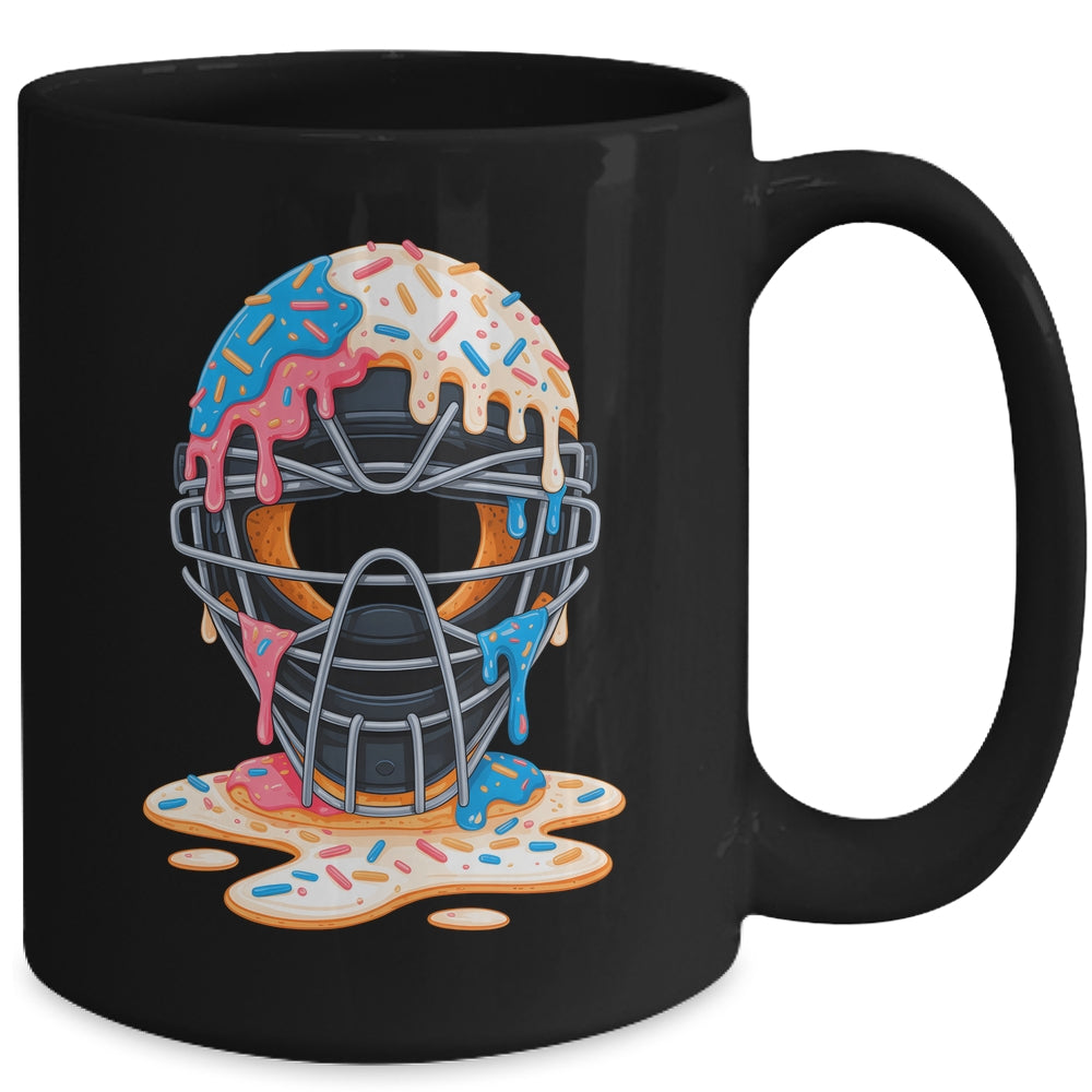 Baseball Catcher Mask Ice Cream Dripping Baseball Fan Boys Mug | siriusteestore