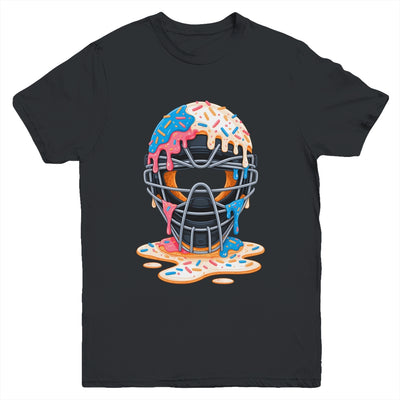 Baseball Catcher Mask Ice Cream Dripping Baseball Fan Boys Youth Shirt | siriusteestore