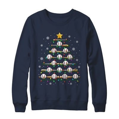 Baseball Christmas Tree Light Xmas Baseball Men Boys Kids Shirt & Sweatshirt | siriusteestore
