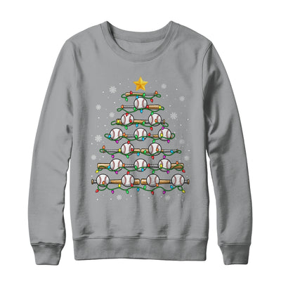 Baseball Christmas Tree Light Xmas Baseball Men Boys Kids Shirt & Sweatshirt | siriusteestore