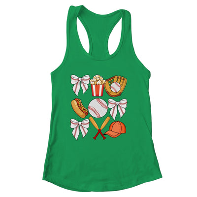 Baseball Coquette Bow Women Girls Baseball Cheer Mom Mama Shirt & Tank Top | siriusteestore