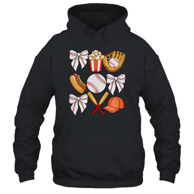 Baseball Coquette Bow Women Girls Baseball Cheer Mom Mama Shirt & Tank Top | siriusteestore