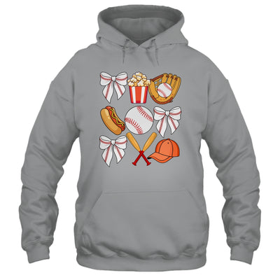 Baseball Coquette Bow Women Girls Baseball Cheer Mom Mama Shirt & Tank Top | siriusteestore