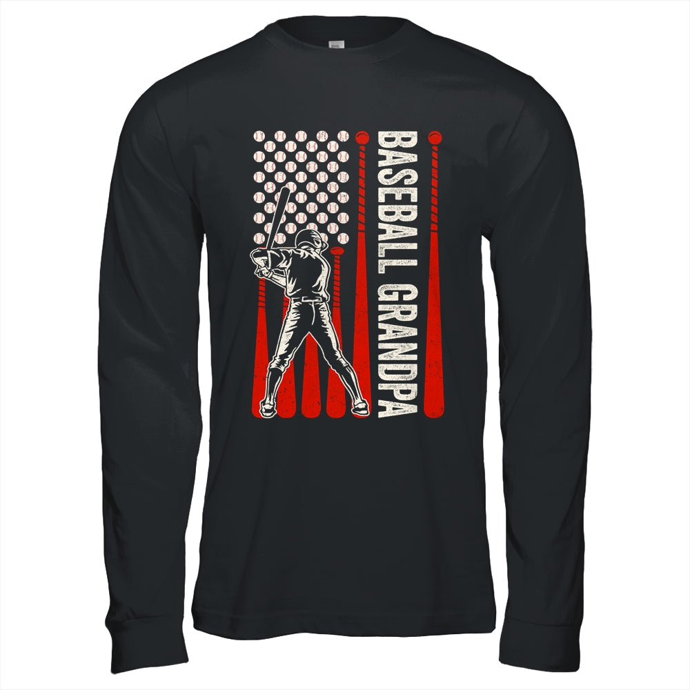 Baseball Design For Men Grandpa Flag Baseball Fathers Day Shirt & Hoodie | siriusteestore