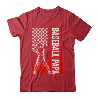 Baseball Design For Men Papa Flag Baseball Fathers Day Shirt & Hoodie | siriusteestore