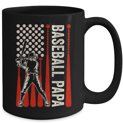Baseball Design For Men Papa Flag Baseball Fathers Day Mug | siriusteestore