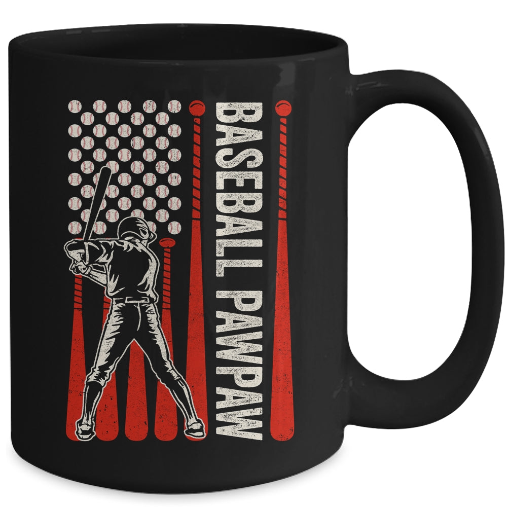 Baseball Design For Men Pawpaw Flag Baseball Fathers Day Mug | siriusteestore