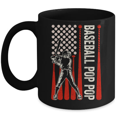Baseball Design For Men Pop Pop Flag Baseball Fathers Day Mug | siriusteestore