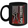 Baseball Design For Men Pops Flag Baseball Fathers Day Mug | siriusteestore