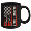 Baseball Design For Men Uncle Flag Baseball Fathers Day Mug | siriusteestore
