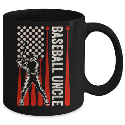 Baseball Design For Men Uncle Flag Baseball Fathers Day Mug | siriusteestore