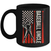 Baseball Design For Men Uncle Flag Baseball Fathers Day Mug | siriusteestore